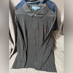 Polo Ralph Lauren Long Sleeve Polo Shirt XLT grey